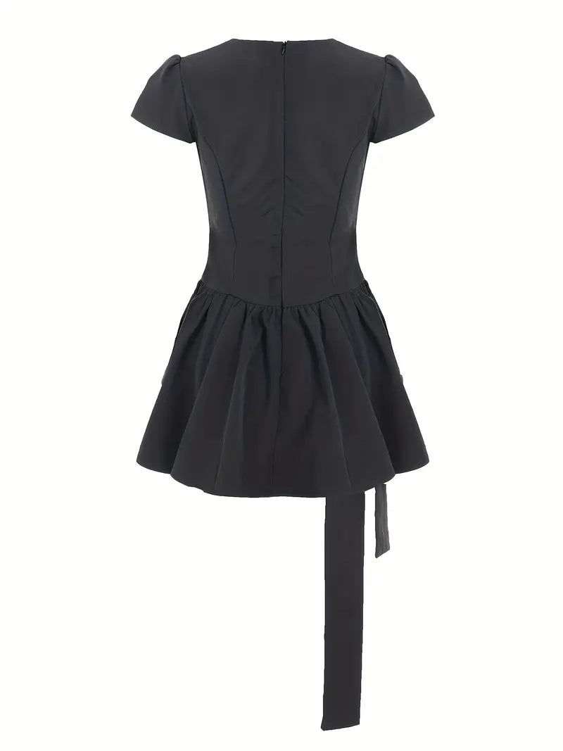 Robe trapèze avec noeud