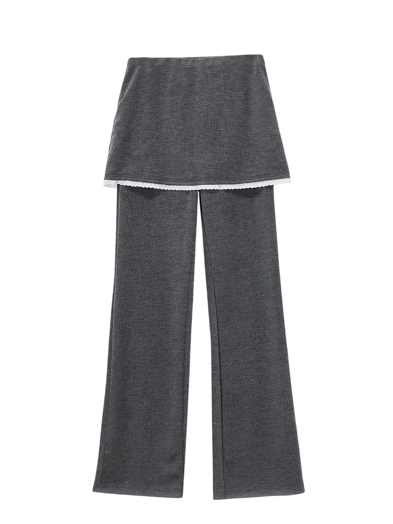 Pantalon jupette dentelle