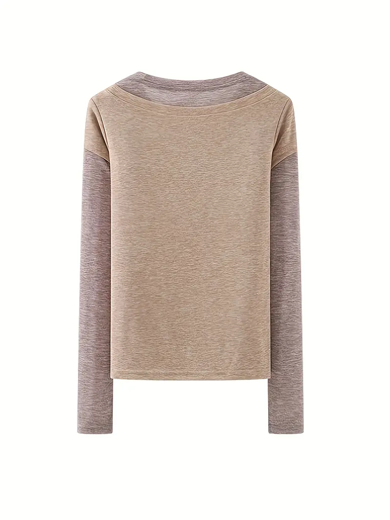 T-shirt Manches Longues Deux Tons