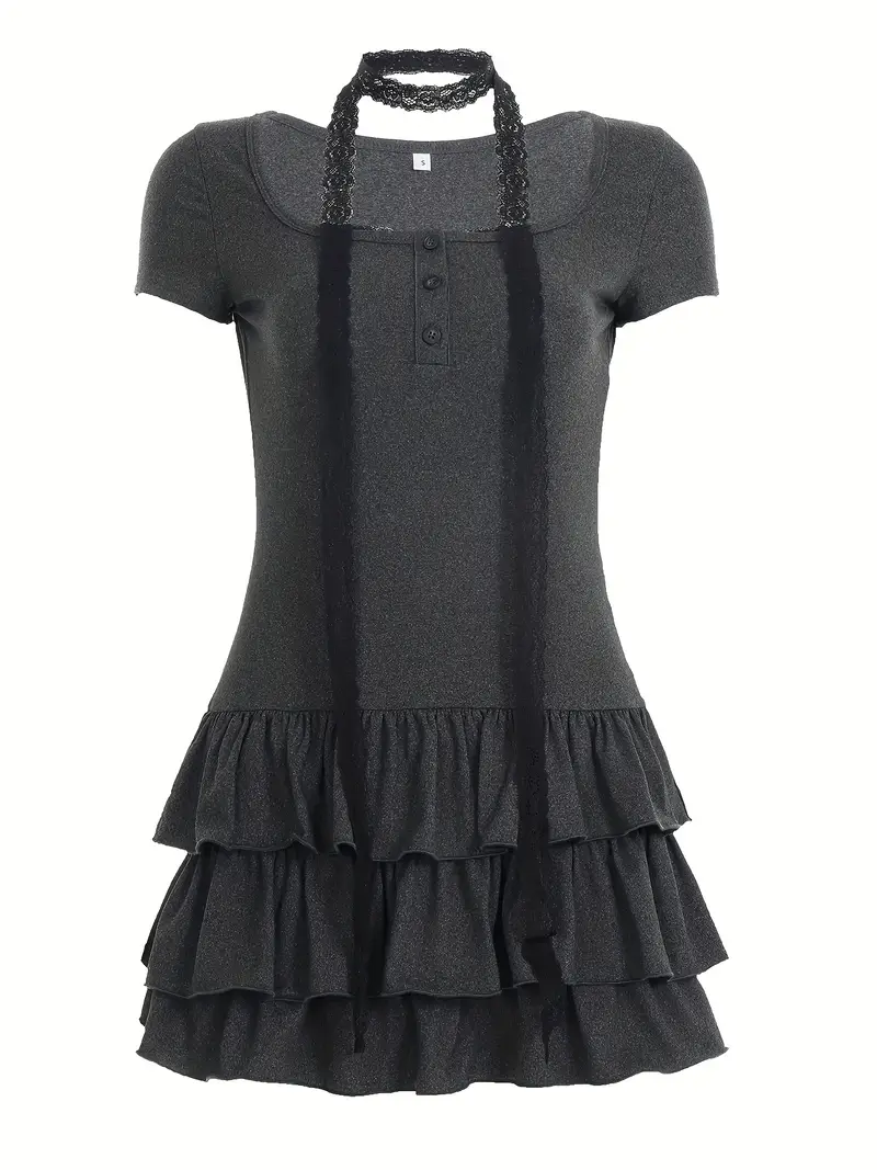 Tunique à volants avec choker