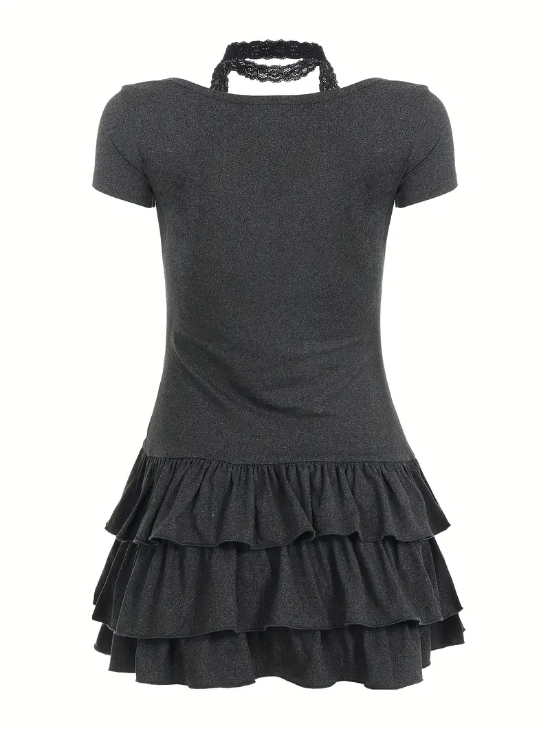 Tunique à volants avec choker