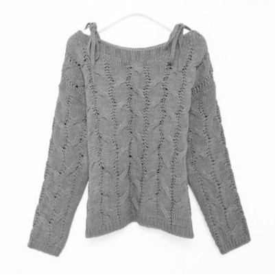 Top tricot à rubans